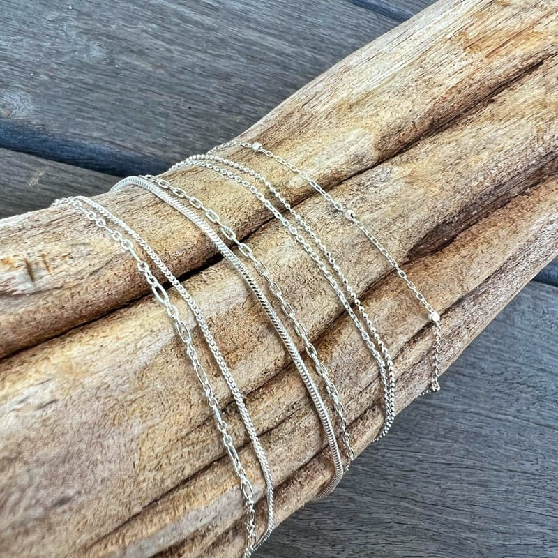 ブレスレット ダブルチェーン キヘイ アンド フィガロチェーン