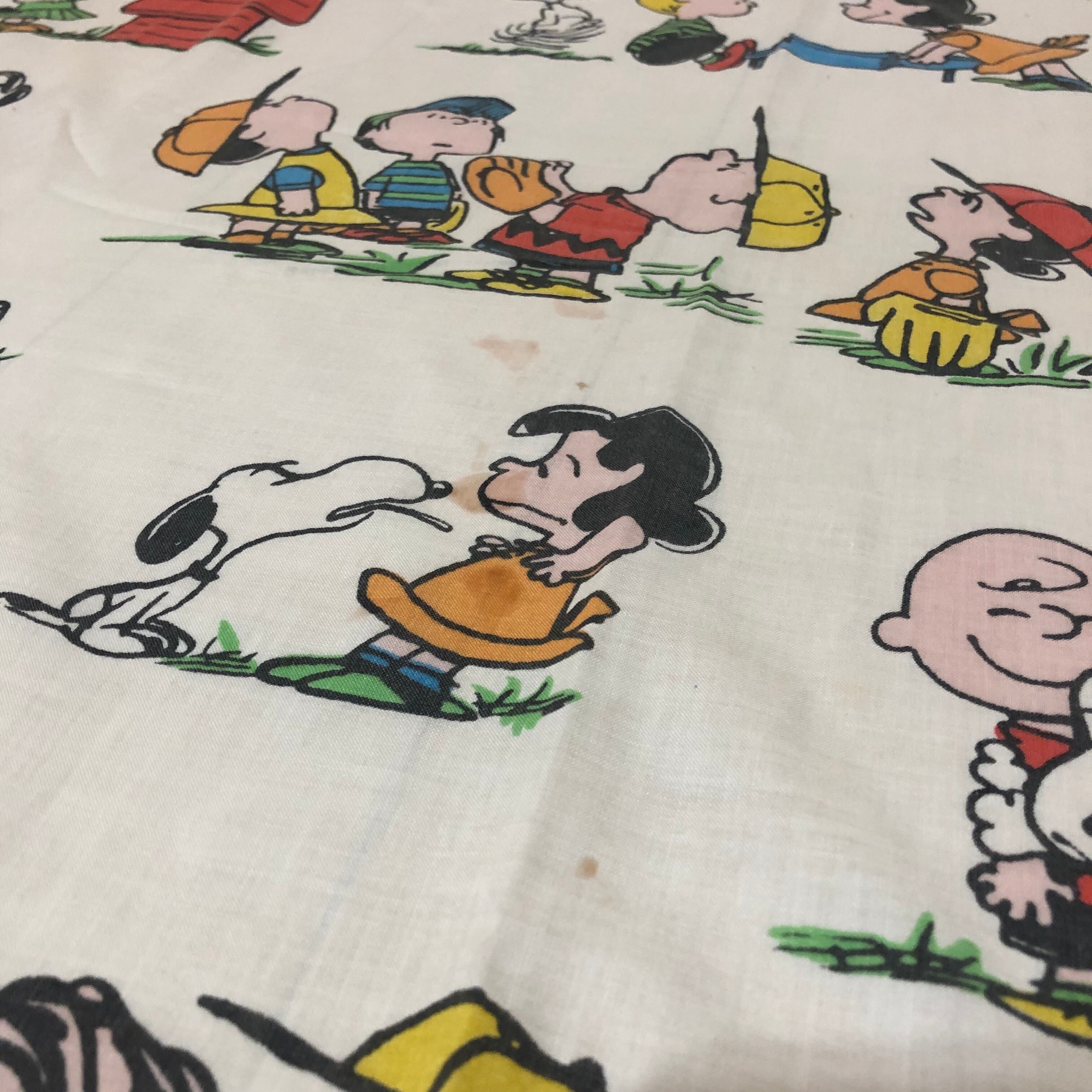 お値下げ❣️☆ビンテージシーツ☆スヌーピー 人気柄 ビンテージシーツ スヌーピー 定番柄ツインフィット ヴィンテージ