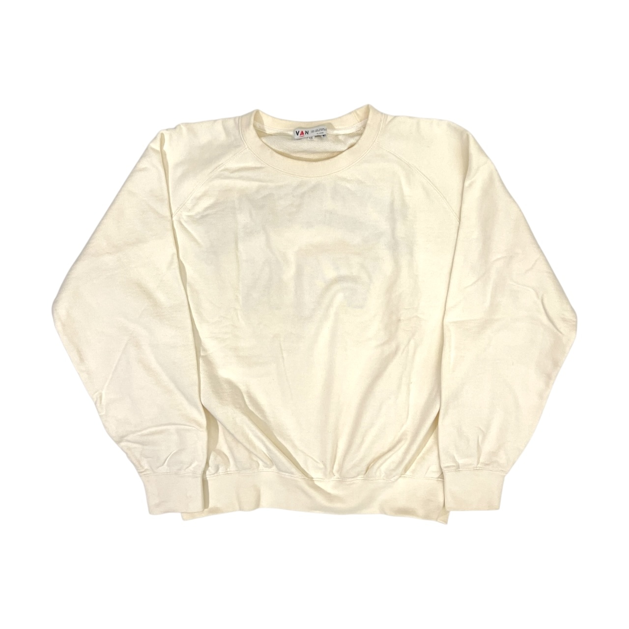 VAN JAC ヴァンヂャケット アーチロゴ 長袖トレーナー LL/アイボリー