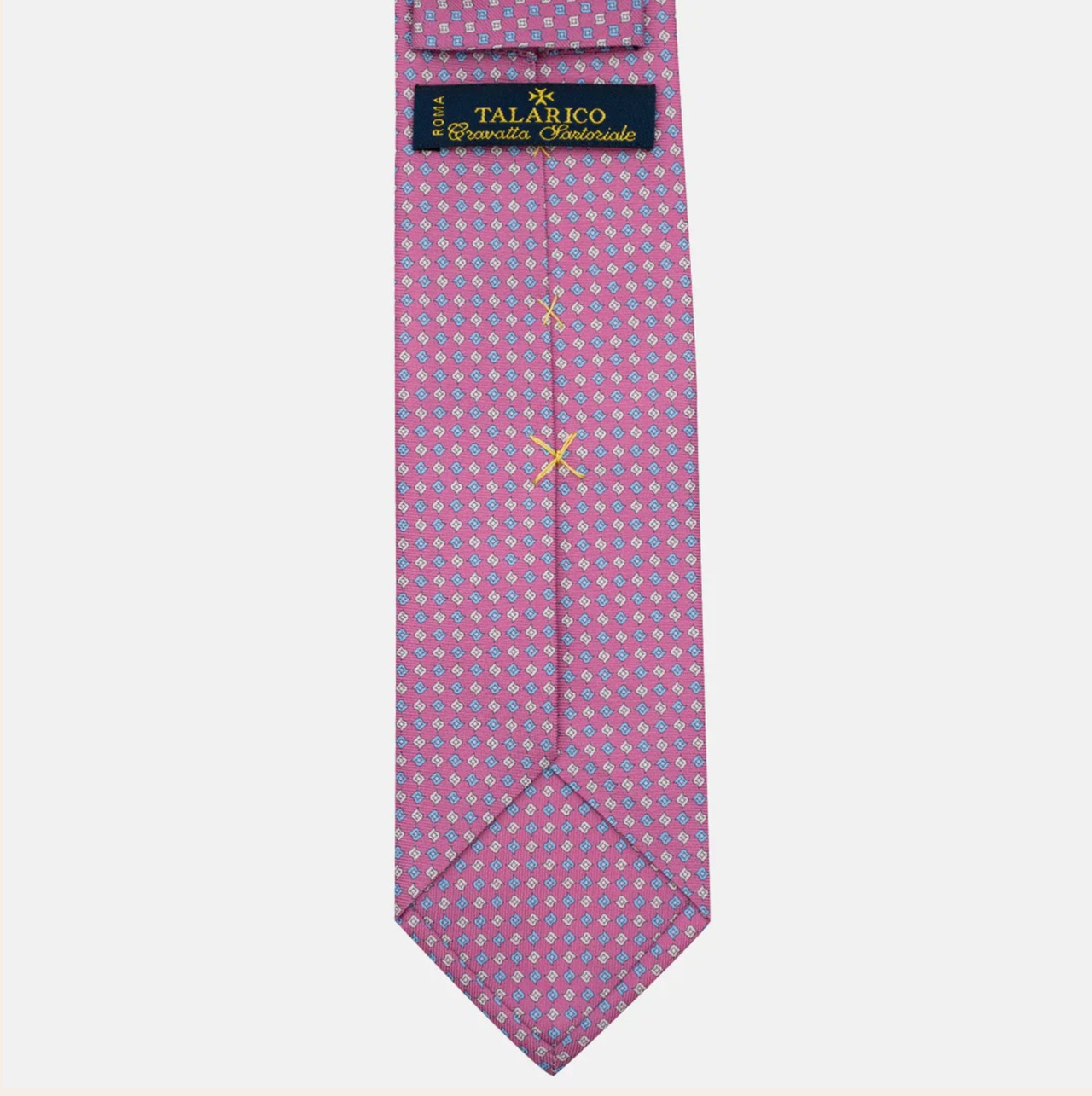 Cravatta 3 pieghe in Seta, Micro Fantasia, Rosa - JA056673-7