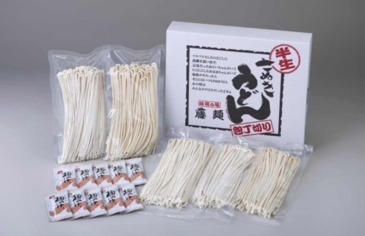 【単品購入】半生切りうどん（うどん５袋・つゆ１０袋）[N20]