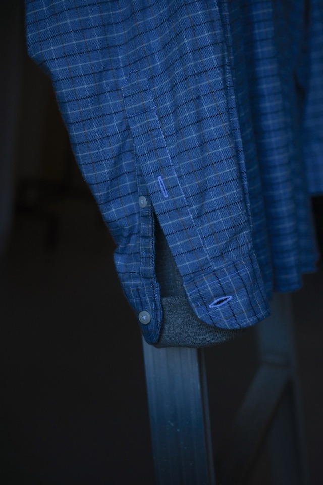 INDIVIDUALIZED SHIRTS / Ex Cotton Casemere pullover shirt (Blue graph check)