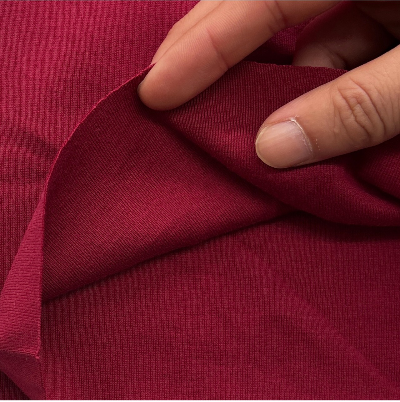 ★TB782◆2m◆SALE◆綿100%フライスニット生地◆ワインレッド