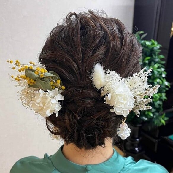 和装 ミモザ ウェディング ヘッドドレス No106-16 和 髪飾り 和装 ミモザ ウェディング ヘッドドレス No106-16 和 髪飾り