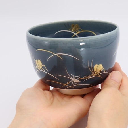 大聖寺伊万里金襴手窓絵鳳凰紋煎茶碗向付5客A213AS-CWm