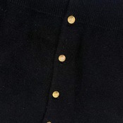カシミヤ100% miss MARTI 金ボタン ニット カーディガン M/ブラック レディース