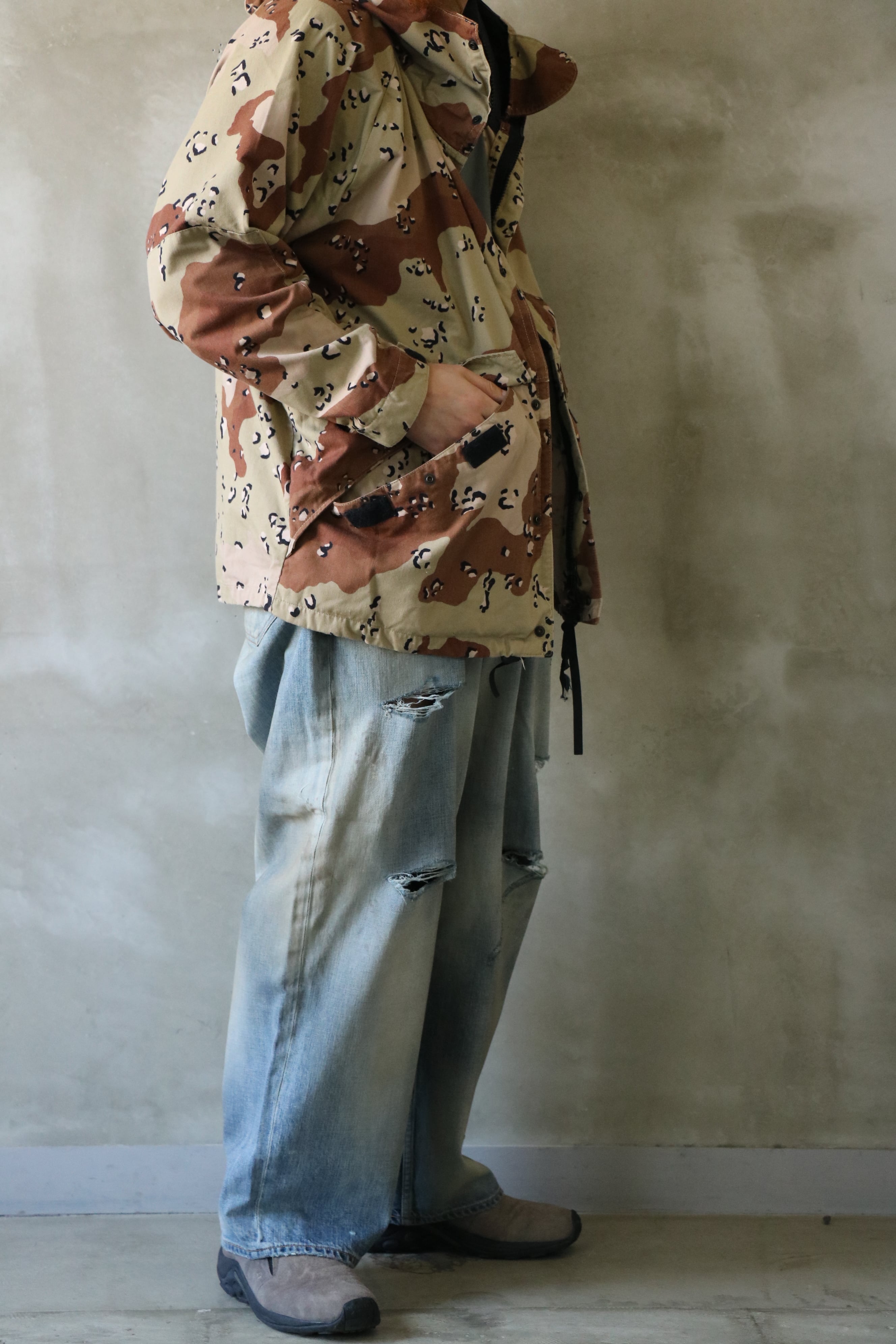 Ancellm -DAMAGE WIDE 5P DENIM PANTS- / ANC-PT77-B Ancellm -DAMAGE WIDE 5P DENIM PANTS- / ANC-PT77-B
