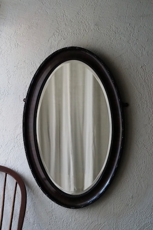 大きなオーバルミラー-antique oval mirror