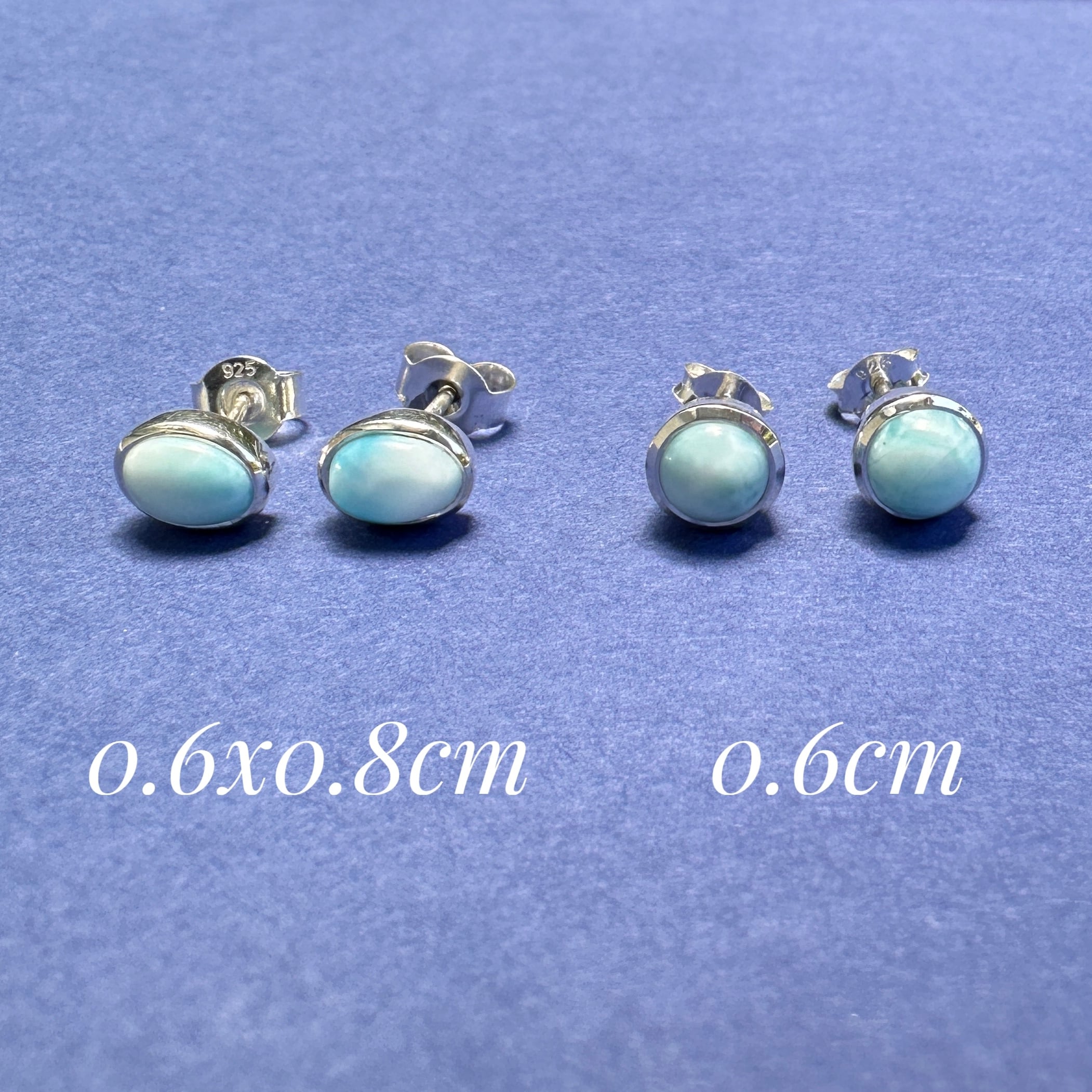 ラリマー オーバル スタッドピアス 0.6 x 0.8 cm | 【公式通販】鎌倉の