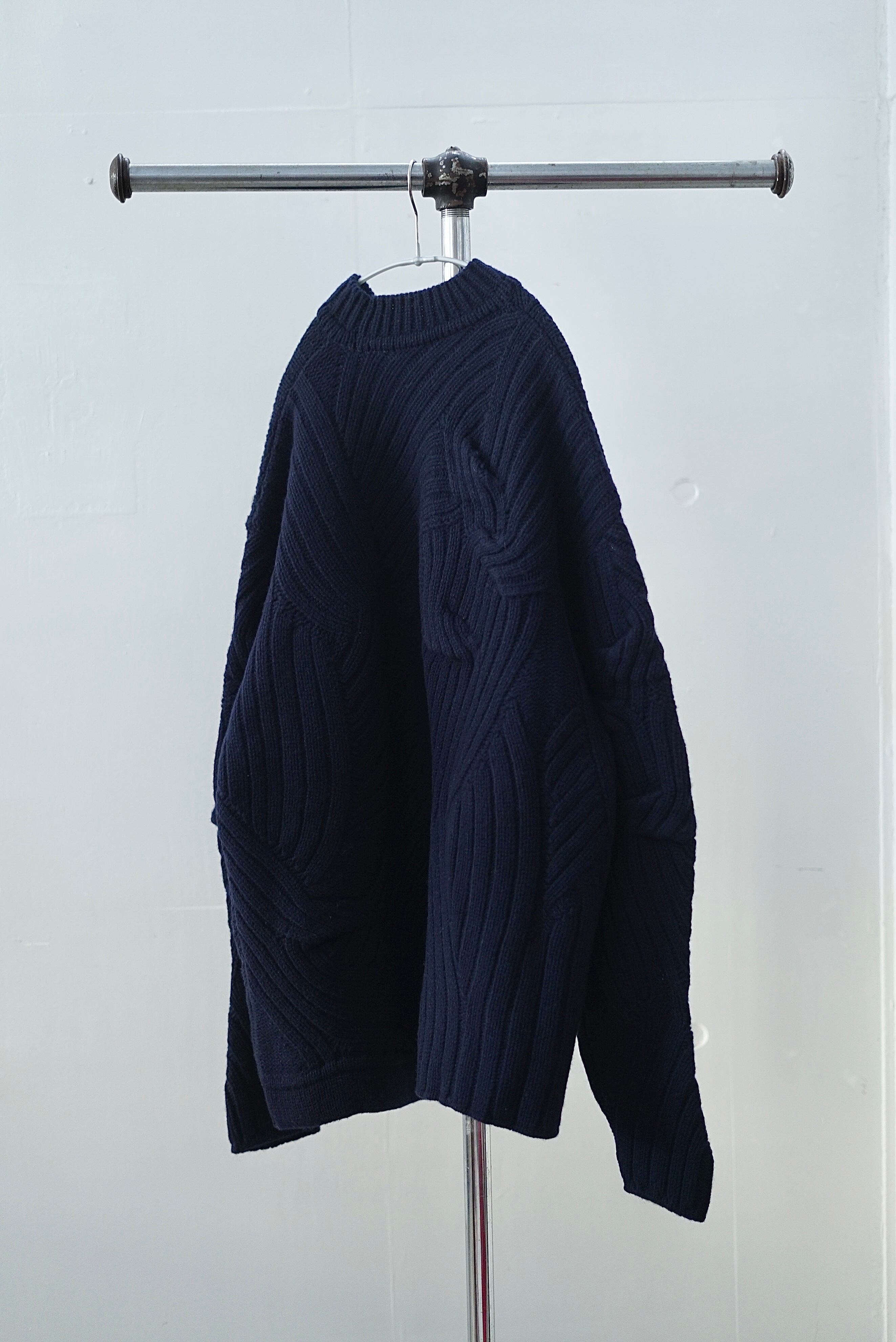 Mame Kurogouchi / Basket Motif Cable Stitch Knitted Pullover ...