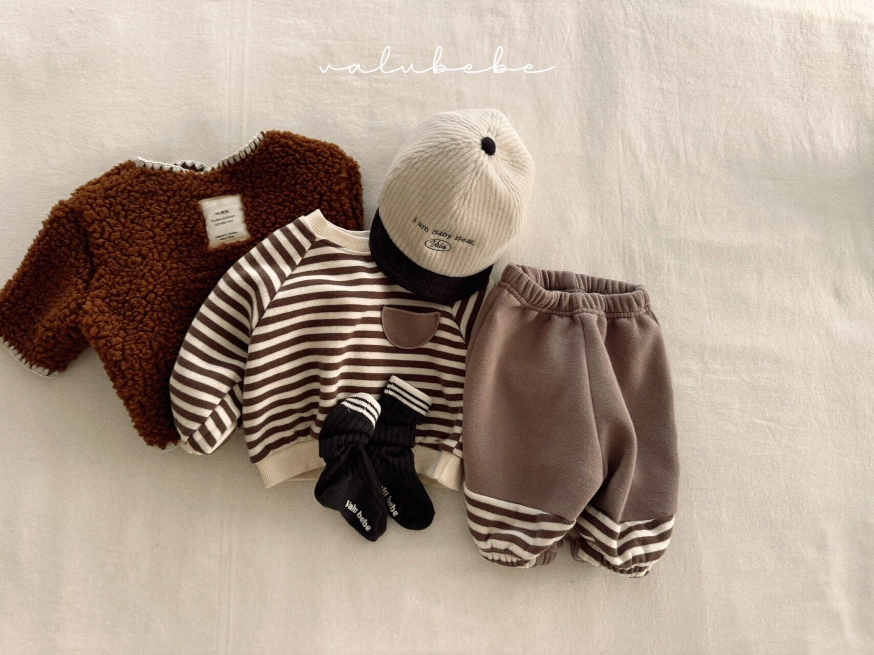 valu bebe】ボアフリースジャケット キャメル 70〜110cm 241106 | 韓国