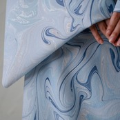「雲海」マーブル柄　縦グラデーション〜洗えるきもの（シルジェリー）〜