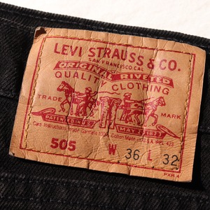 美品 36×32 Levi’s 505 USA 93年 サルファーブラック デニムパンツ