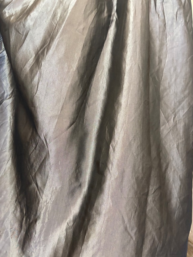 80’s black velvet gray nylon taffeta dress