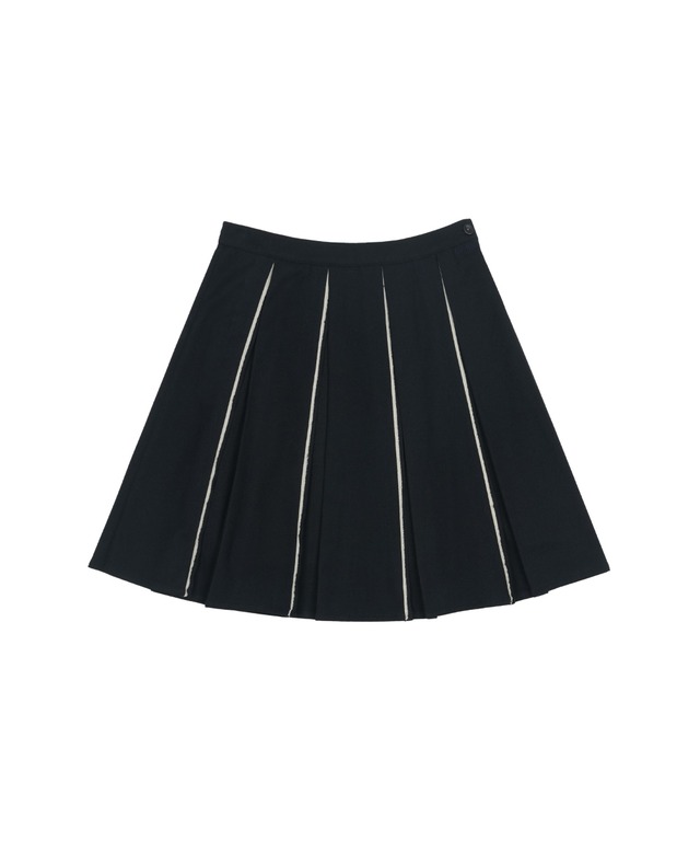 [COYSEIO] RAW HEM PLEATS SKIRT CHARCOAL 正規品 韓国ブランド 韓国通販 韓国代行 韓国ファッション コイセイオ 日本 店舗