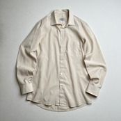80s SPAIN Ermenegildo Zegna 無地 胸ポケット 長袖シャツ 38