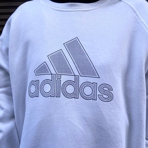 ビッグサイズ Adidas アディダス フロントロゴプリント スウェット メンズxxl相当 古着 トレーナー ホワイト 白 大きいサイズ スウェット Ws22 50 Cave 古着屋 公式 古着通販サイト