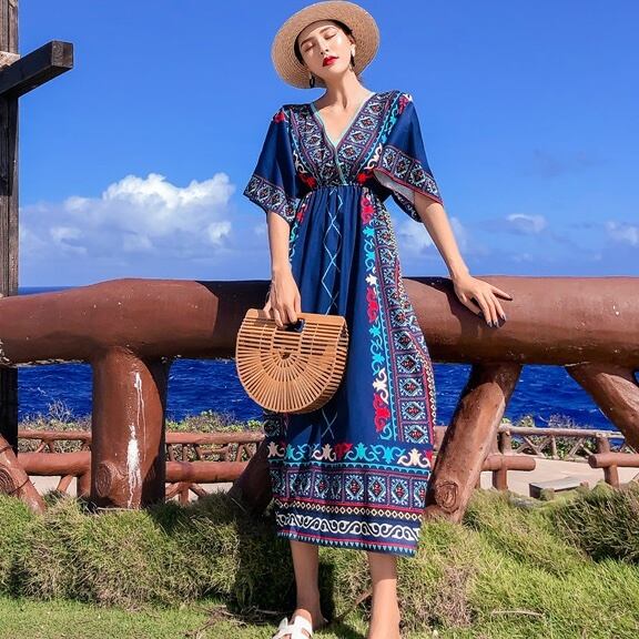 ワンピース フレアワンピース ロング ロング丈 マキシ マキシ丈 袖あり