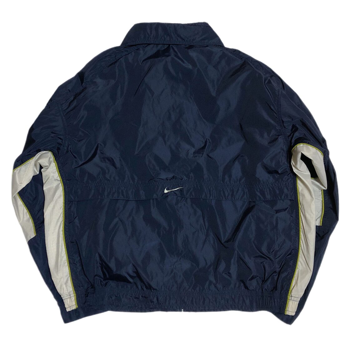 90s NIKE ナイキ ナイロン 切替し トラッカージャケット ネイビー【L 