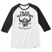 【在庫限りで販売終了】Tri Brend Raglan 3/4 Sleeve T-Shirt / TW / White×Black