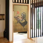 【受注生産】【のれん】伊藤若冲　大鶏雌雄図　幅85ｘ丈150cm 91239