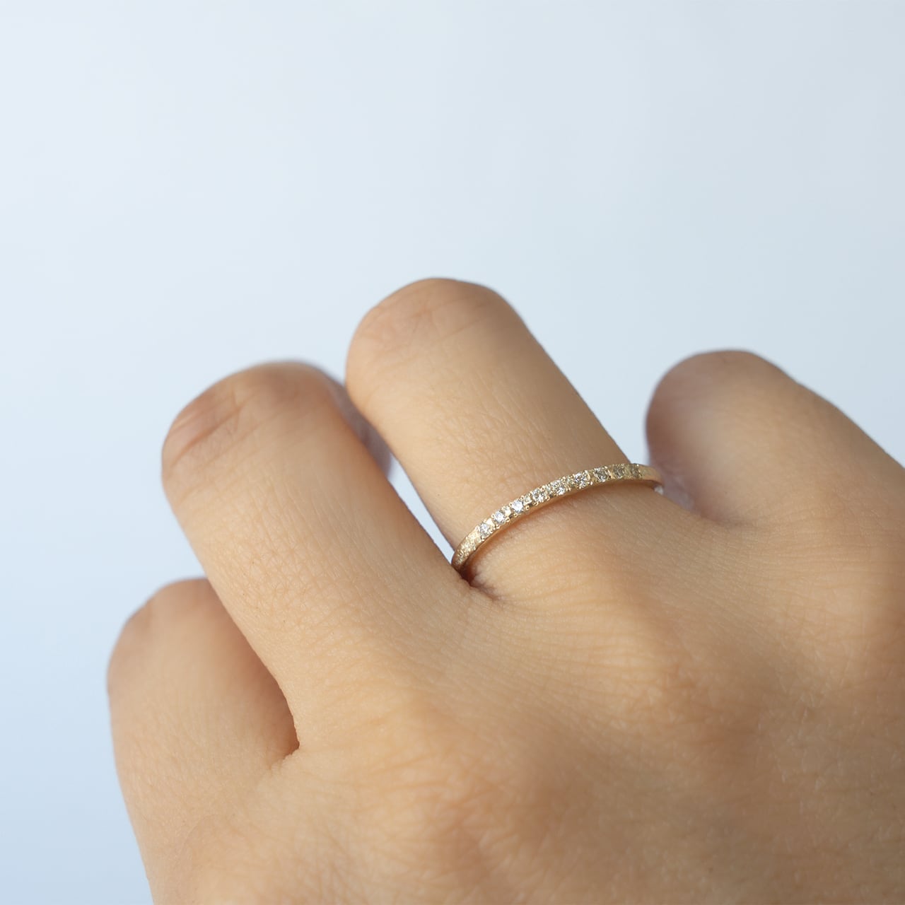 ロック ダイヤモンド リング W1.6 K10 | Kumiko Taya jewelry