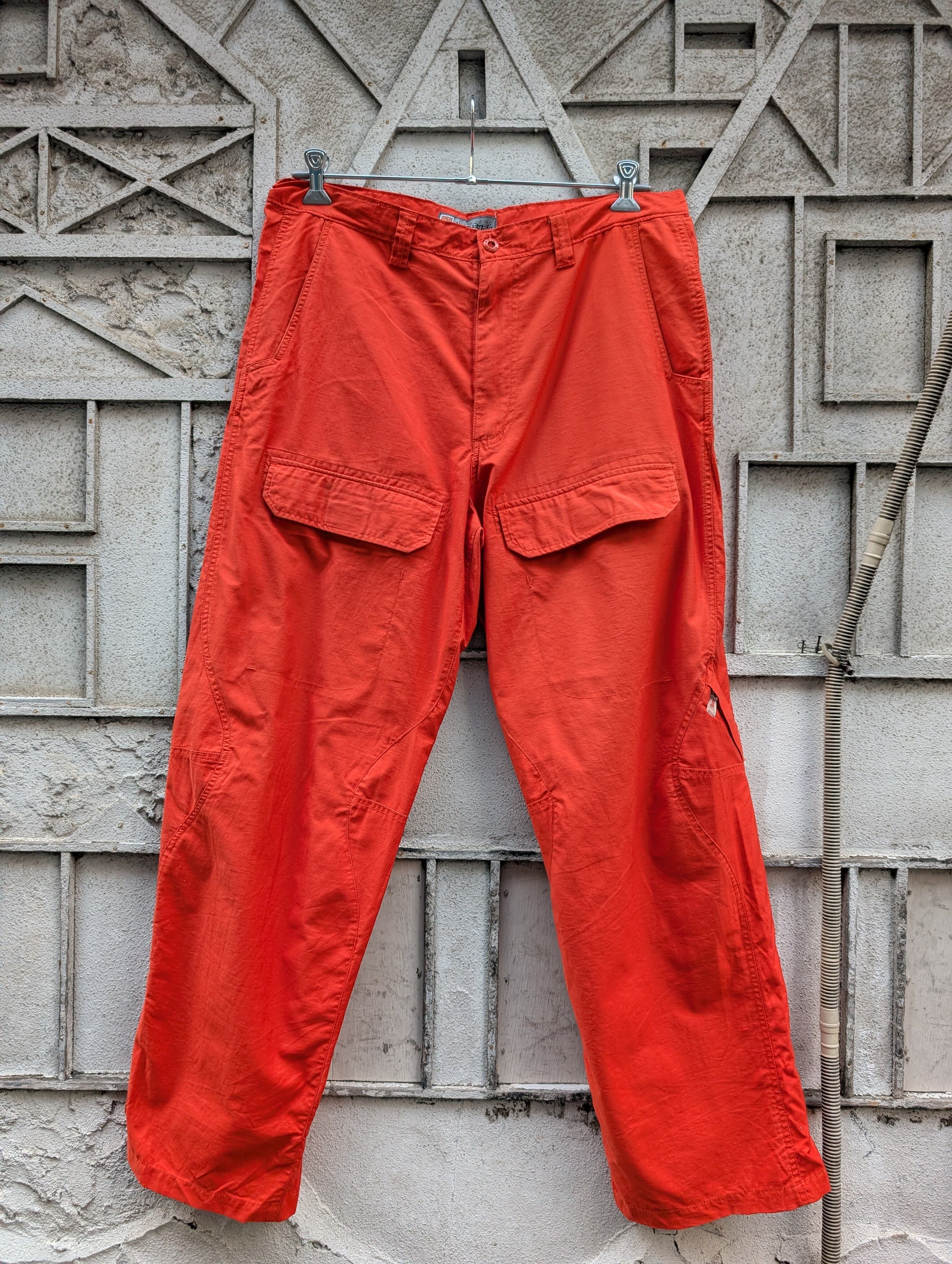 "PROTOTYPE" orange nylon cargo pants