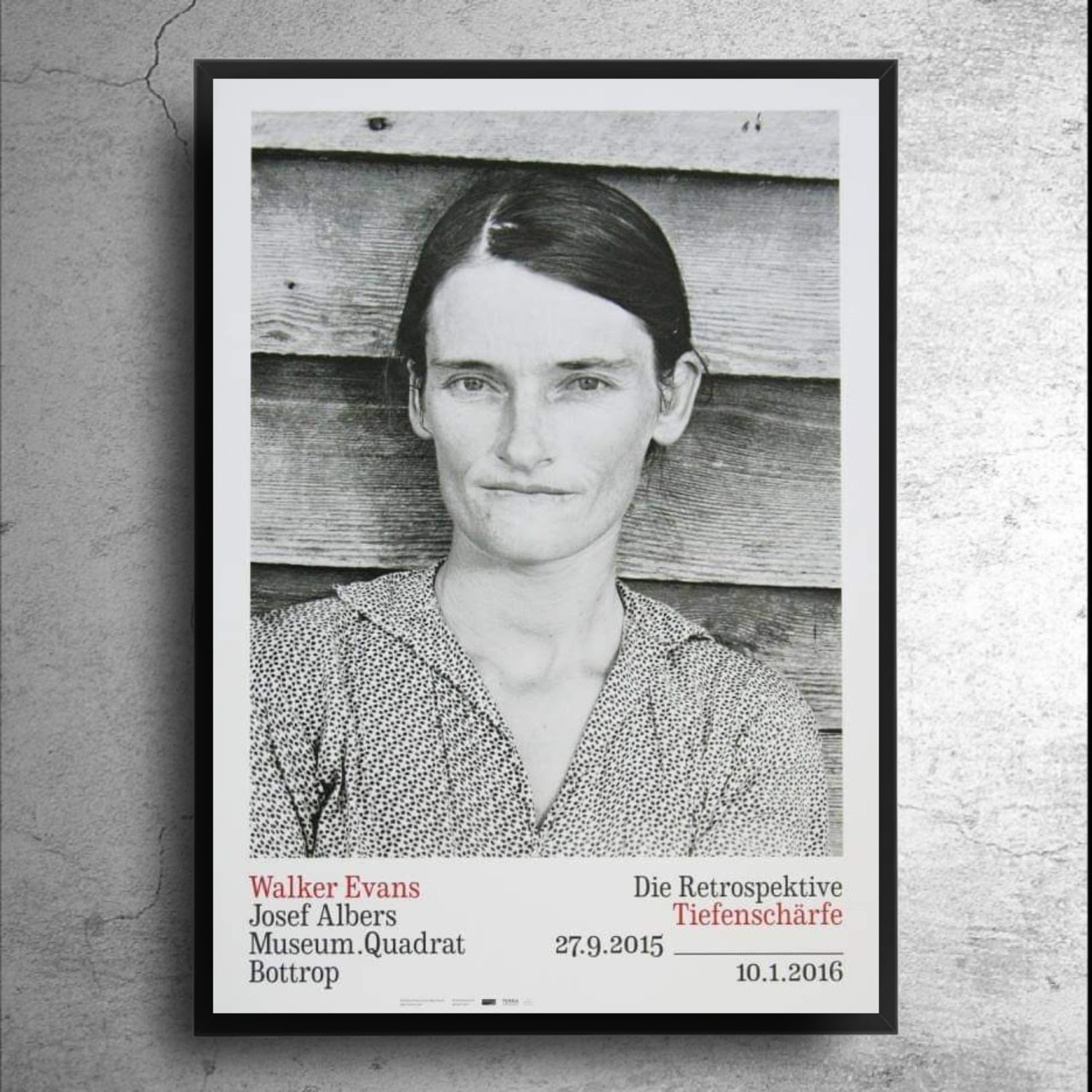 アート写真家『ウォーカー・エヴァンス』ドイツ現代美術館制作ポスター