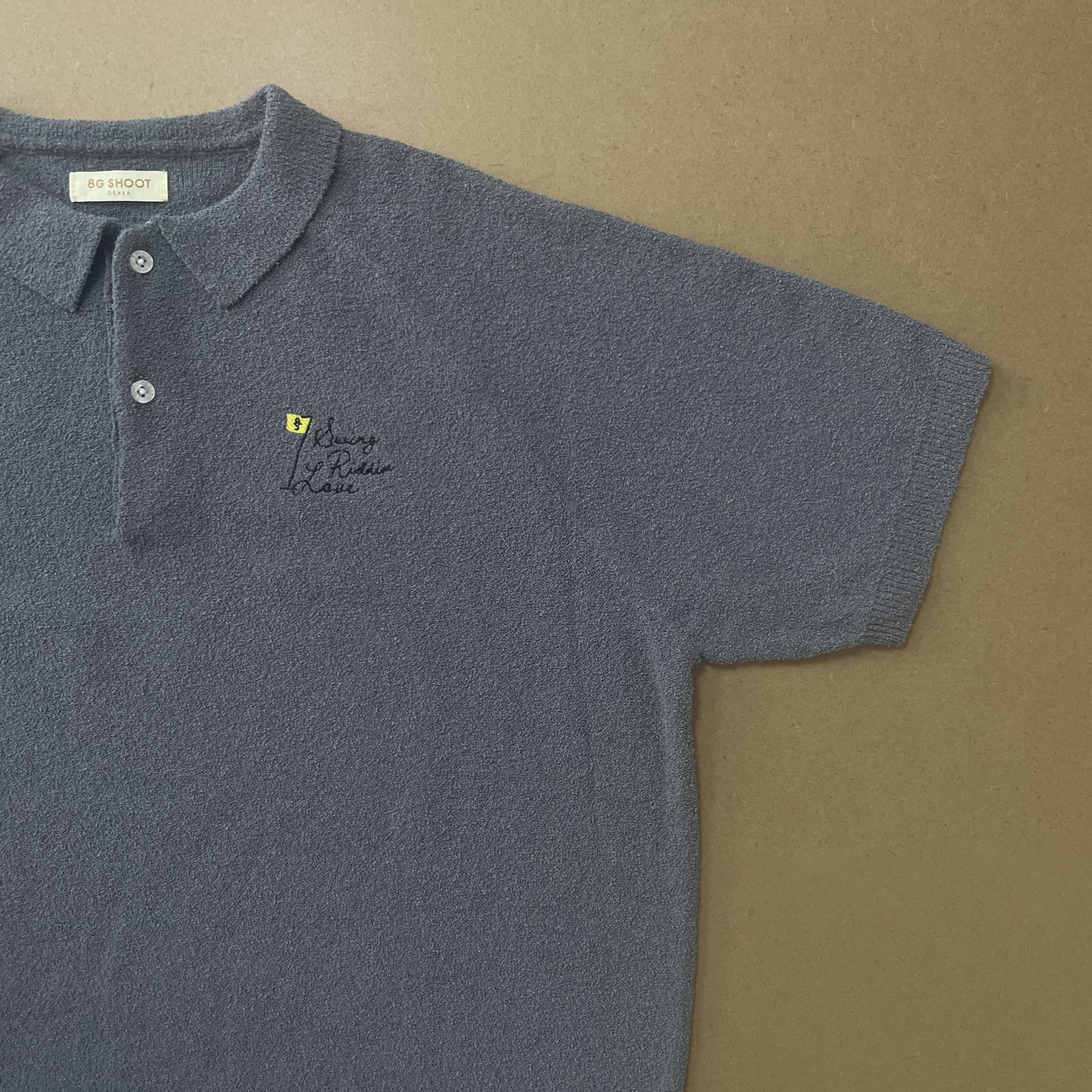 SUPER SOFT PILE KNIT POLO SHIRT -BLUE GRAY- | 8G SHOOT WEBSTORE