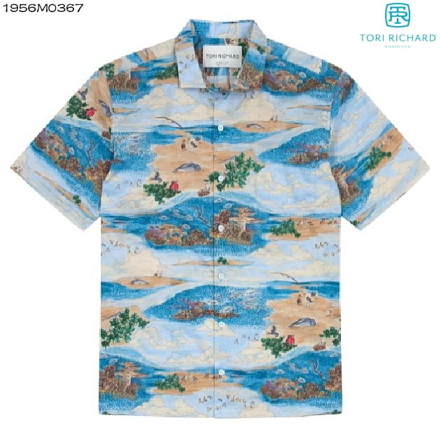 【新品タグ付】トリリチャード アロハシャツ L 紺 クジラ 高級コットンローン トリリチャード | アロハシャツ専門店 アロハタワー
