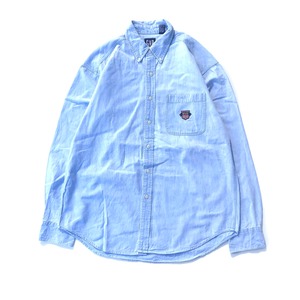 USED 90’s "OLD GAP" denim patch shirts - light blue