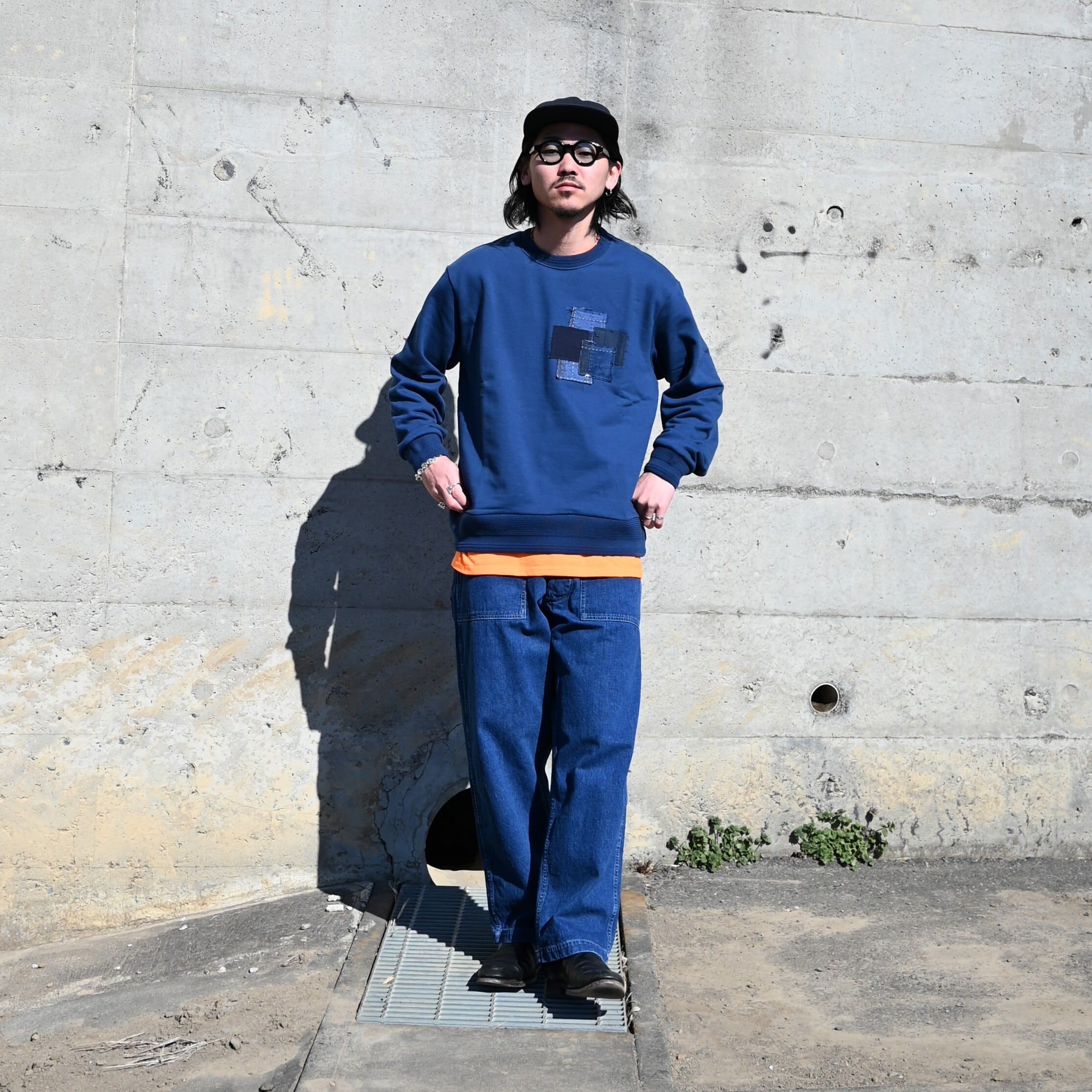 INTERIM / USED SLUB YARN DENIM BAKER PANTS | GANKO