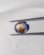 バフトップオーバルカット10×8mm #614【硝子の宝石】箔入
