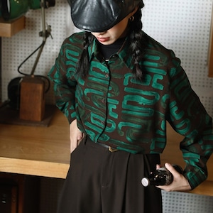 レトロプリントシャツ【G2971】