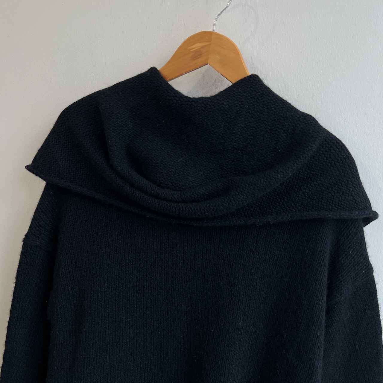 JURGEN LEHL ヨーガンレール ヤク100% ウール ニット ロング ガウン カーディガン ジャケット コート サイズ M /ブラック/男女でも