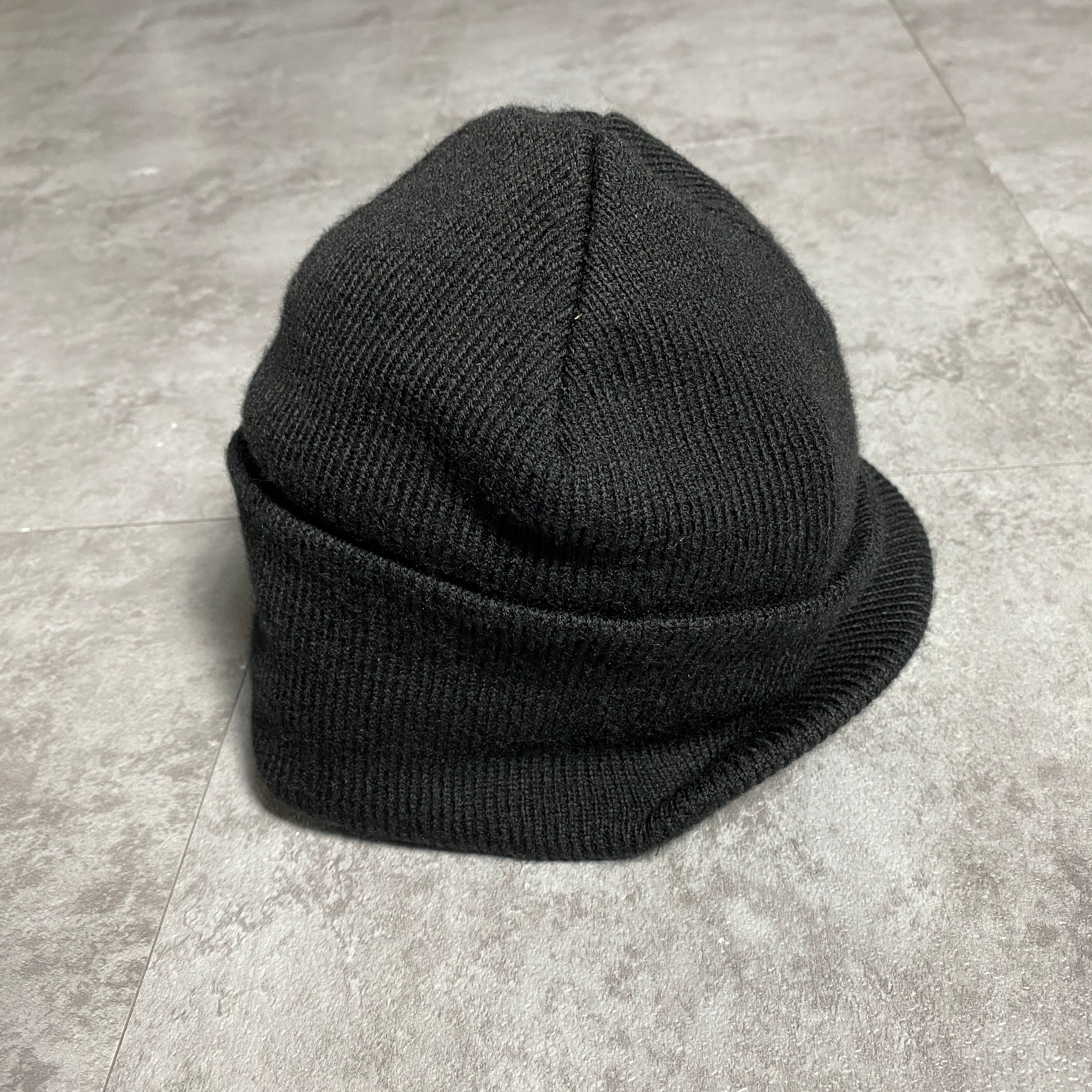 USA製】carhartt カーハート 刺繍ロゴ ブラック 黒 ブリム付きニット