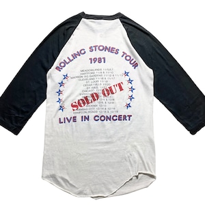 vintage 1981’s THE ROLLING STONES music tour tee