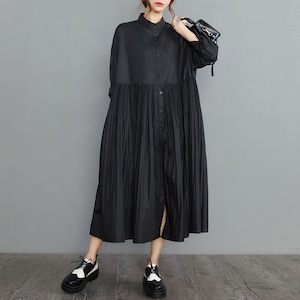 【L~XL】pleated dress　　　1-977