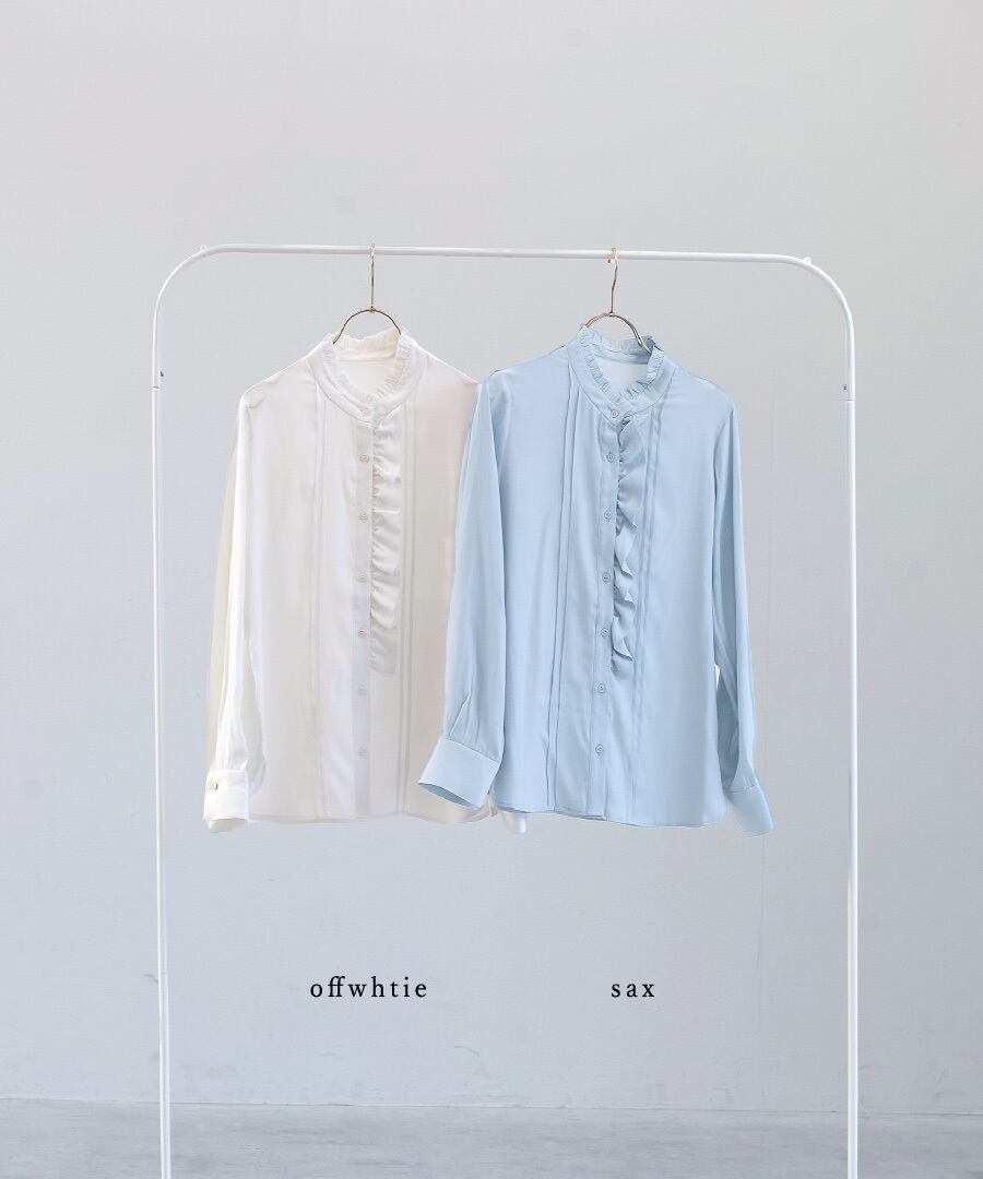 さりげなく華やぐ 】ソフトピケ・アシメフリルブラウス（776033