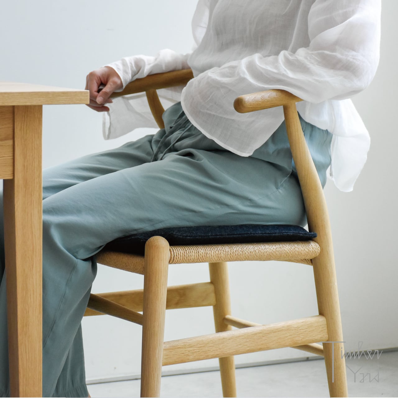 CH24 Yチェア専用 シートクッション　クヴァドラ／メランジェナップ CU CH24 / Cushion / Fabric / Focus Melange / ハンス J