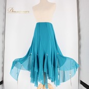 社交ダンス 衣装 スタンダード スカート レッスンウェア 水色 ICHIOKU イチオク ブルー系 無地 シンプル レース 練習着 ビジュー ターコイズブルー 着心地よい 伸縮性あり ポリエステル ポリウレタン フェミニン ダンス衣装 カジュアル ヘルシー スタイリッシュ ダンスレッスン 向け 美しい パーティー 披露宴 スカートスタイル トレンド シーズンアイテム