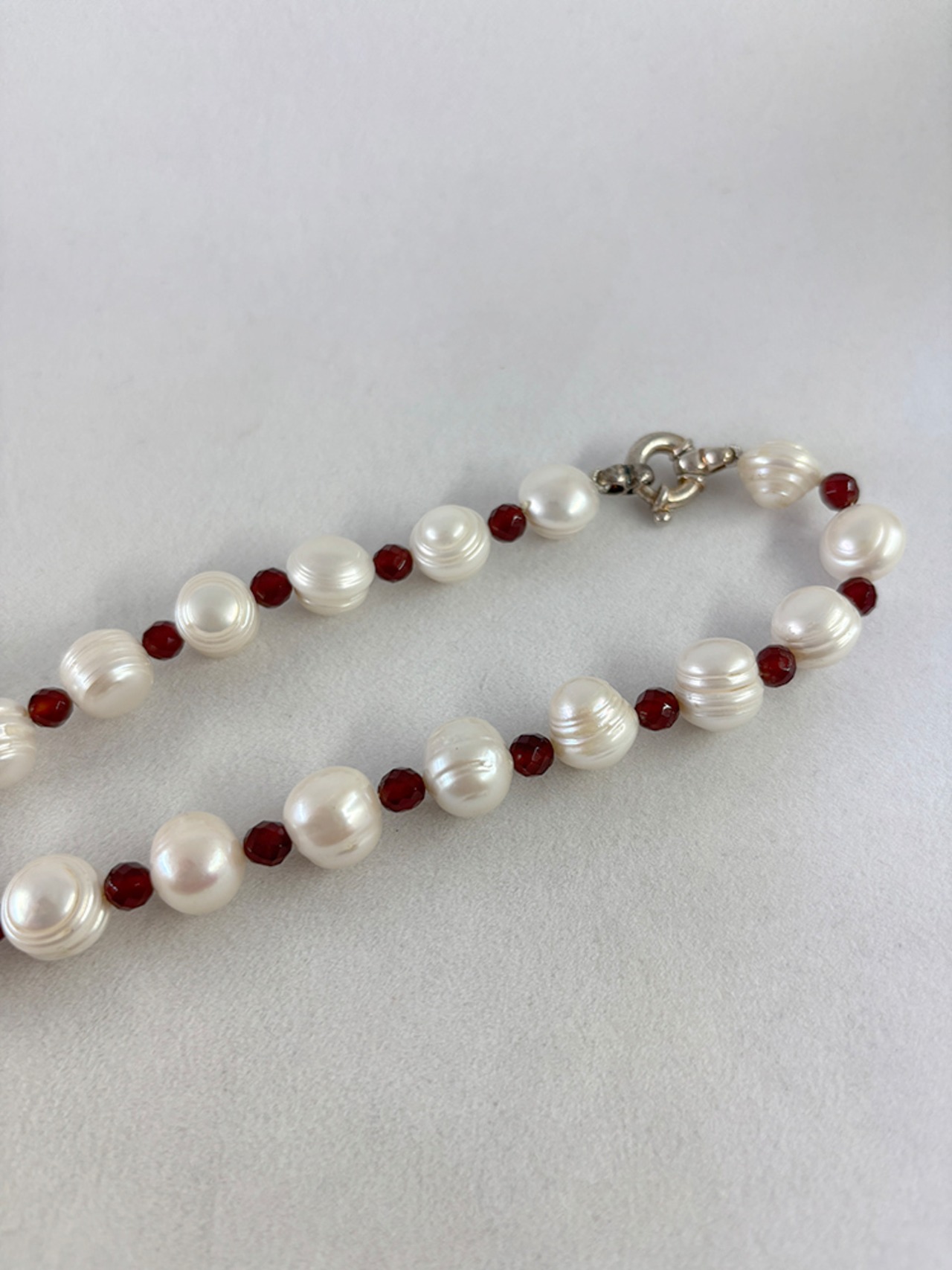 パールネックレス　バロックパール　カーネリアン　ドレスアップ　19acj8