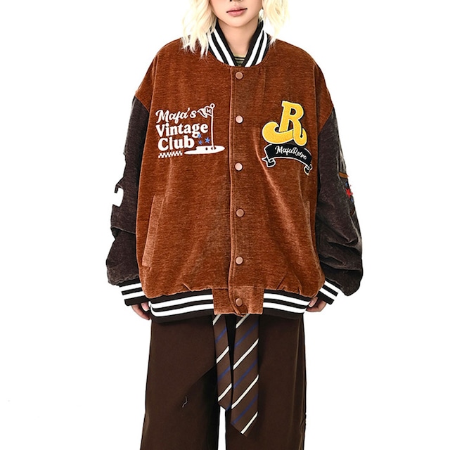 ワッペンデザインレトロブルゾン R01189