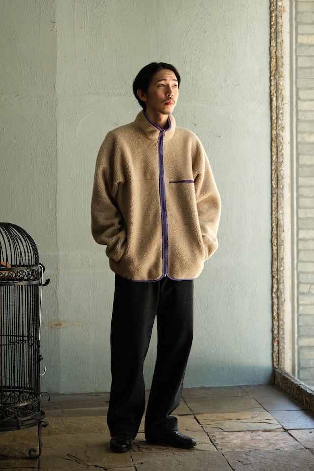 Utah/90's "patagonia" retro cardigan/made in usa/natural,purple