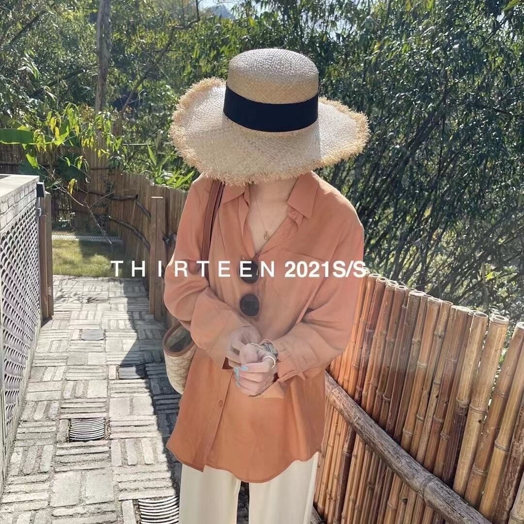 オーバーサイズ　シンプルシャツ　AJ2205-623