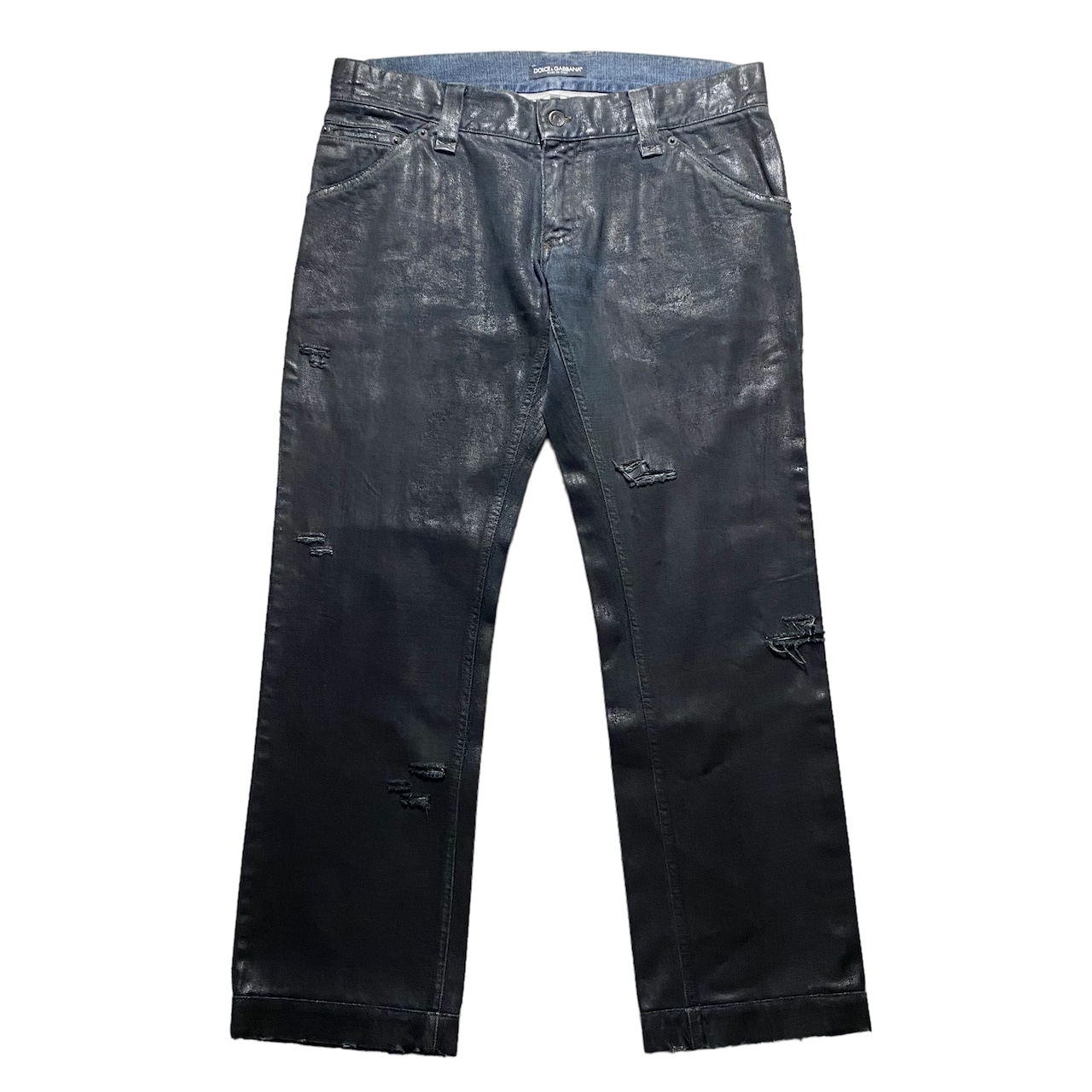 DOLCE&GABBANA coating denim “Black & destroy”