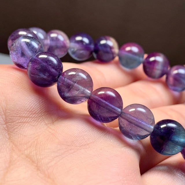 A77.濃く幻想的な色合い♪グラデーションフローライト ブレスレット