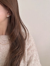 SS ハートストーンピアス