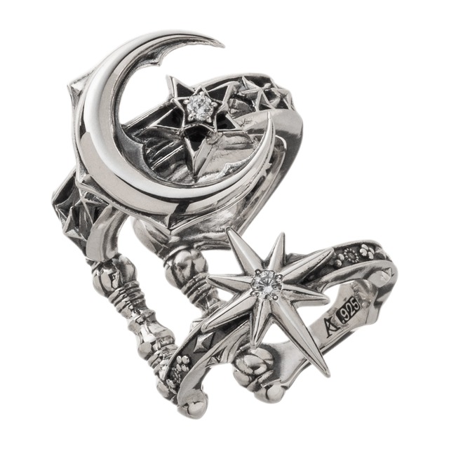 【ピアス売り上げランキング4位】クレセントムーンイヤーカフ Crescent moon ear cuff AKE0116 シルバーアクセサリー Silver jewelry