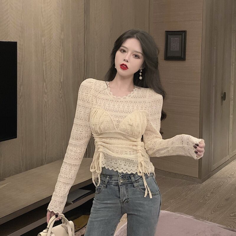 スタイルプリーツレースシャツ ウィンター 冬物 ドラファッションホール71858205444